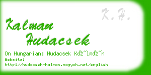 kalman hudacsek business card